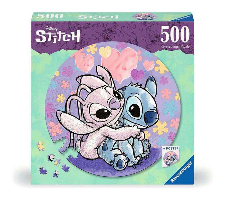 Puzle Round 500 piezas Stitch