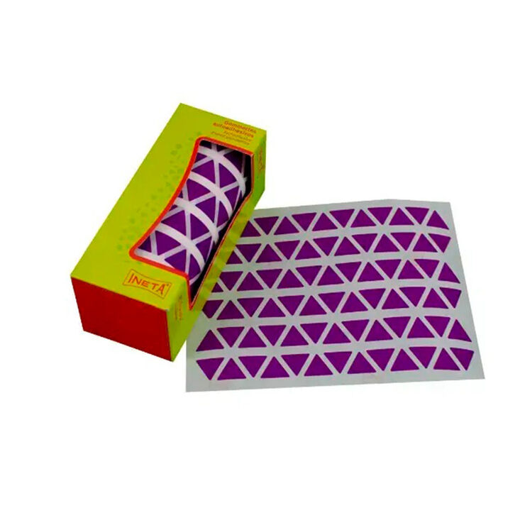 Gomets Triángulo medio 15mm 15mm rollo lila