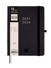 Agenda Finocam 18 meses M5 sem/vista mult 2025-26 negro