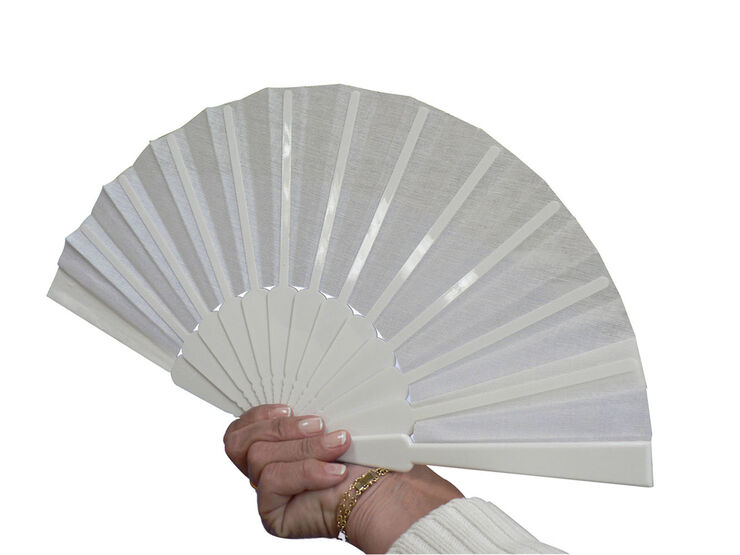 Abanico plático y tela Abanico plático y tela