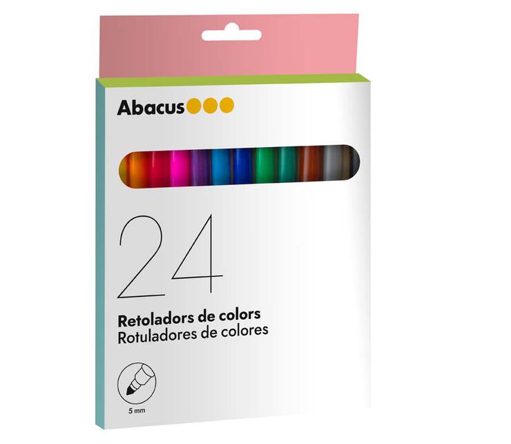 Retoladors Punta Gruixuda Abacus 24 colors