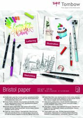Bloc paper Bristol Lettering Tombow A6 250g 25 fulls