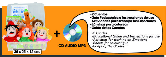 Títeres de mano Akros Dobles + CD