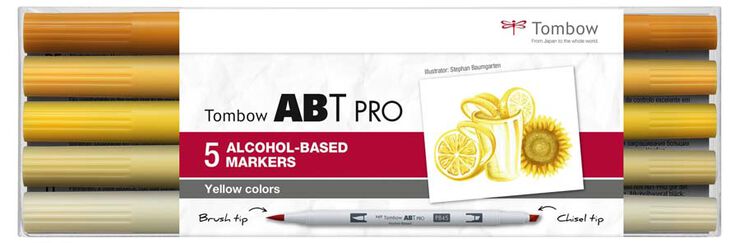 Retolador Tombow Abt Pro Dual Brush grocs 5 colors