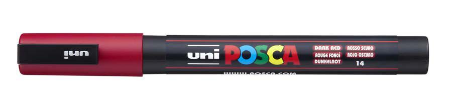 Rotulador Posca PC-3M 0,9-1,3mm rojo oscuro