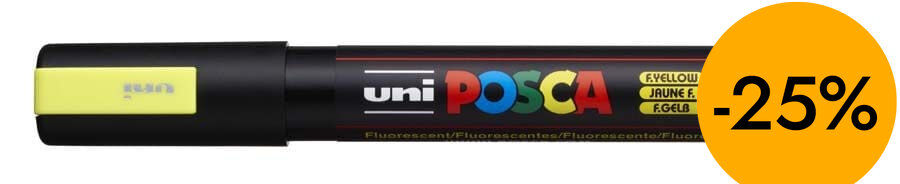 Rotulador Posca PC-5M 1,8-2,5mm amarillo fluorescente