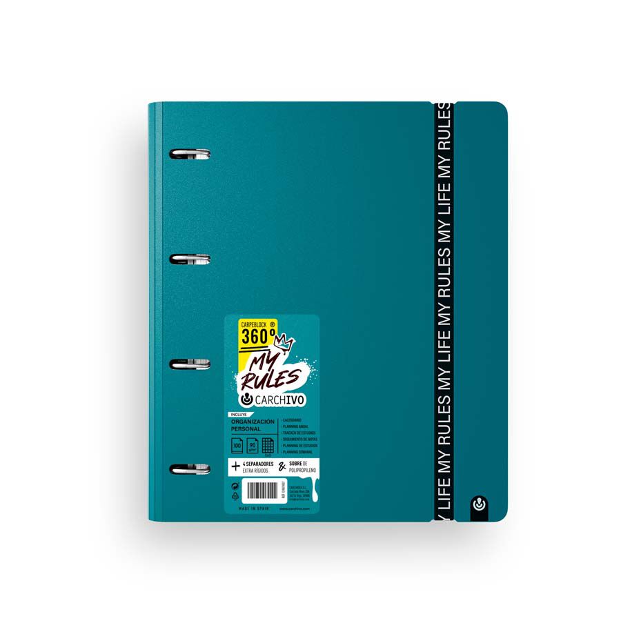 Carpebloc Carchivo 360&deg; Foam My Rules 100 hojas catal&aacute;n verde