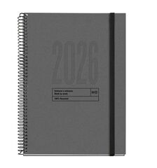 Agenda Espiral Miquelrius Plus sem/vista catalán 2026 Recycled grafito