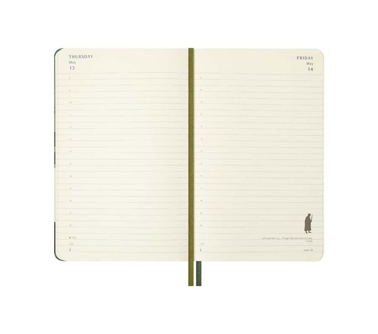 Agenda Moleskine tapa dura diaria Large 2027 El Se&ntilde;or de los Anillos
