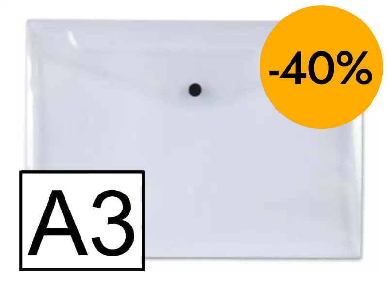 Sobre portadocumentos A3 transparente