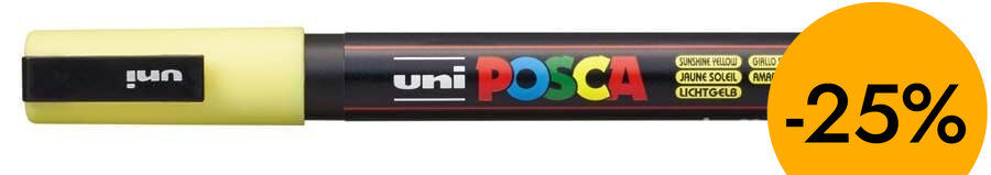 Retolador Posca PC-3M 0,9-1,3mm groc sol