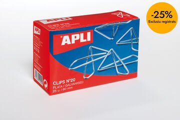 Clips triangulars Apli N&uacute;m.20 60mm 25u