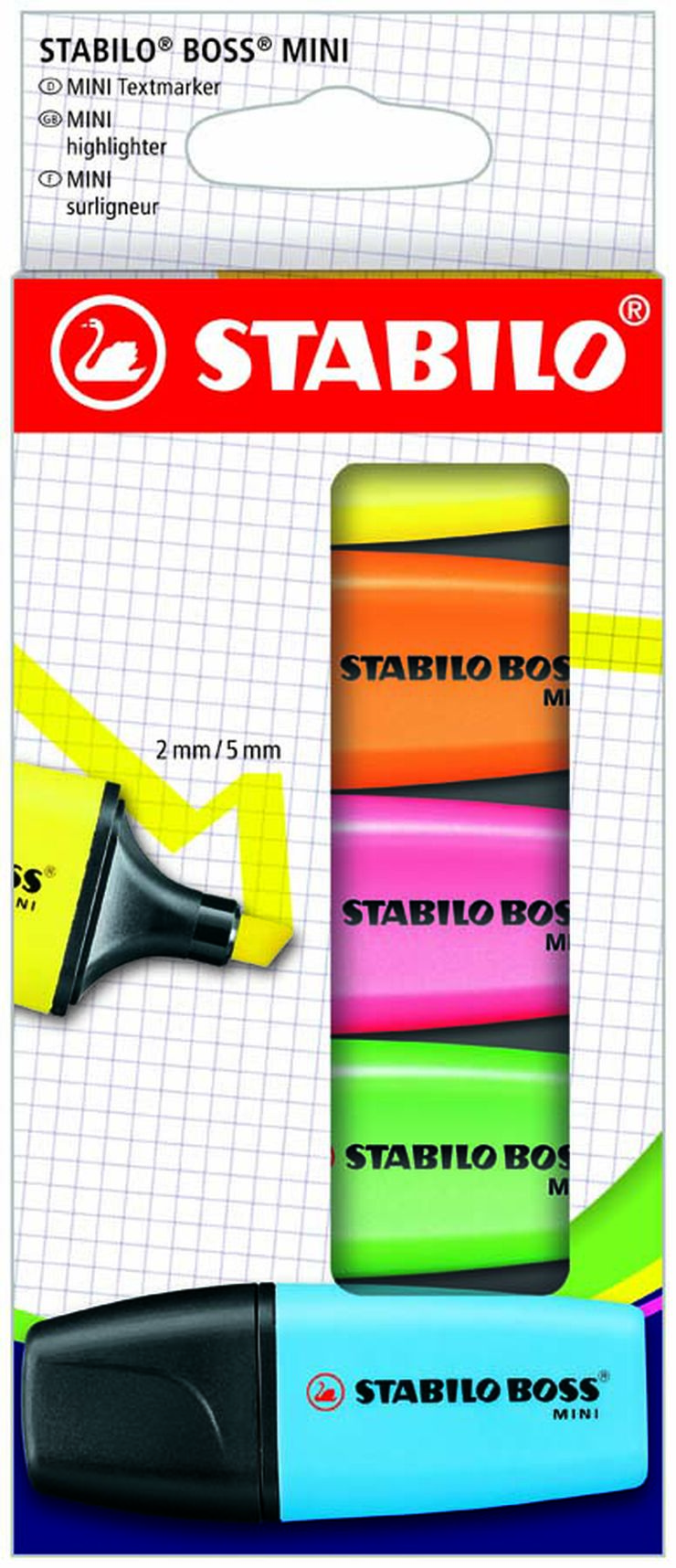 Marcadores Stabilo Boss Mini 5 colores