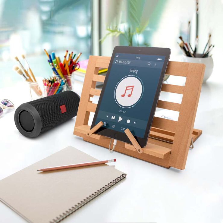 Atril de madera de sobremesa para libro o tablet