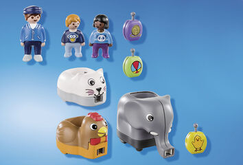 Playmobil 1.2.3 Mi Tren de Animales 70405