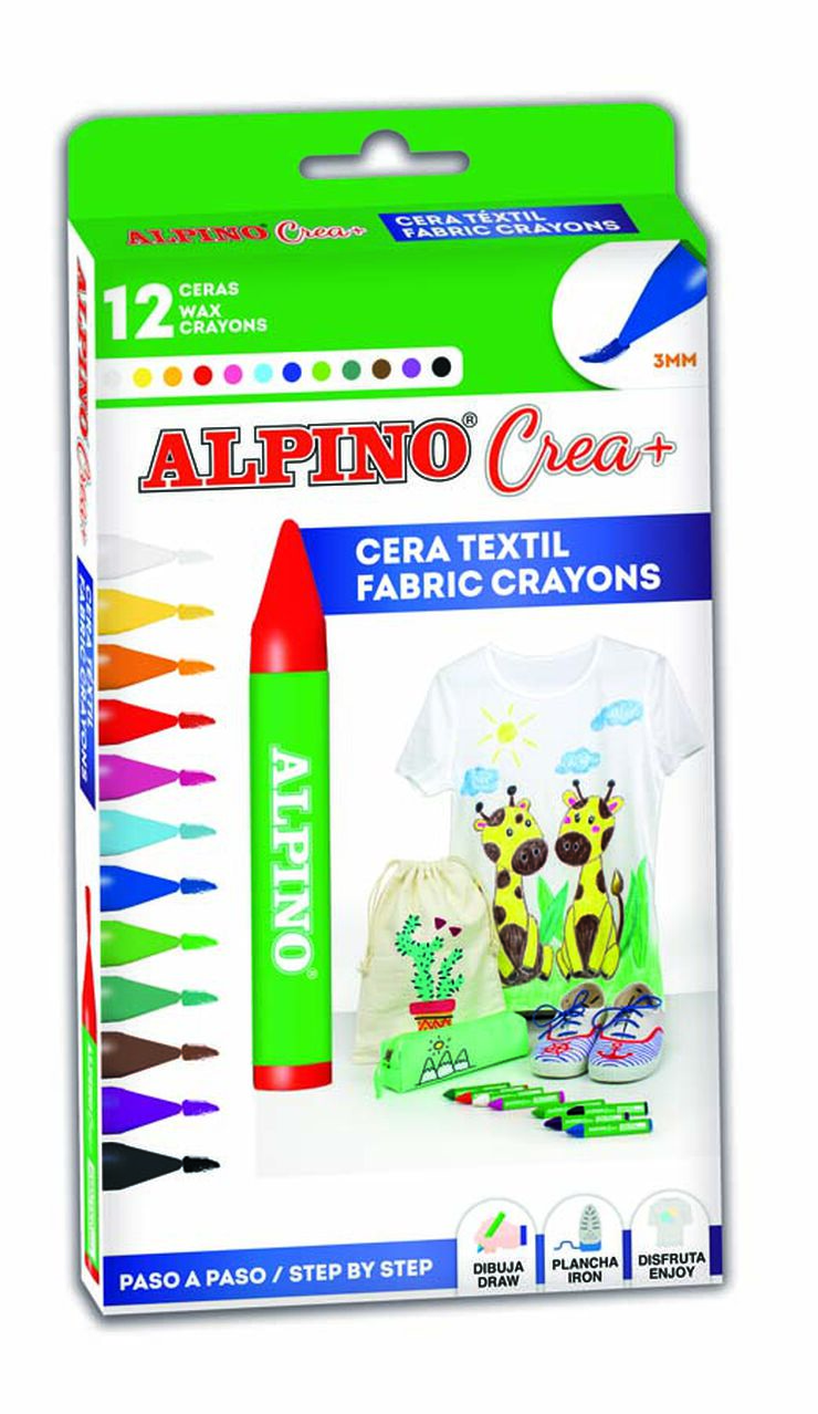 Ceras para tela Alpino Crea, 12 colores Ceras para tela Alpino Crea, 12 colores