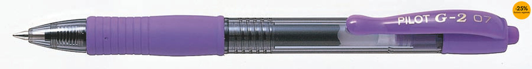 Bol&iacute;grafo Pilot G-2 lila pastel 12u