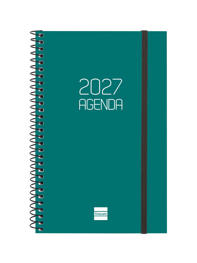 Agenda Finocam Opaque Semana Vista Horizontal 2027 Catal&aacute;n Verde