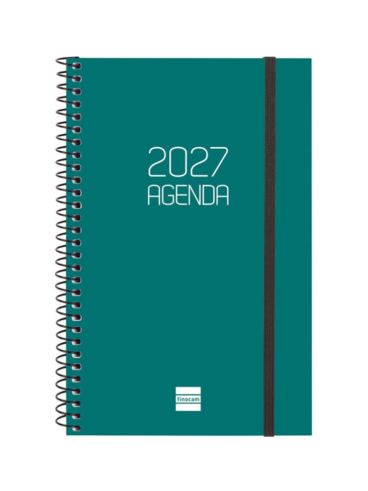 Agenda Finocam Opaque Semana Vista Horizontal 2027 Catal&aacute;n Verde