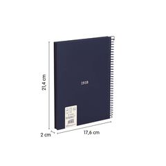 Notebook A5 80 hojas 5x5 Milan 430 1918 azul