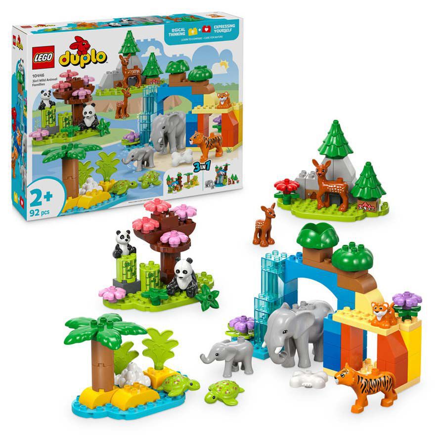 LEGO&reg; DUPLO Town Familias de la Fauna Salvaje &ldquo;3 en 1&rdquo; 10446