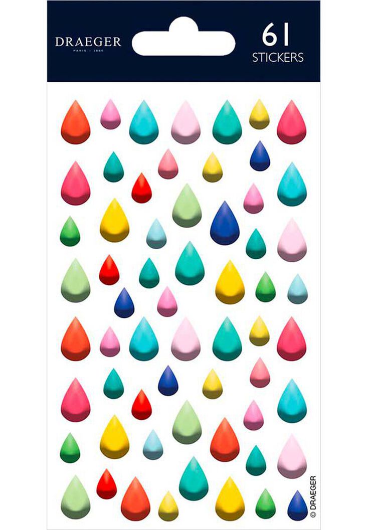Pegatinas Draeger Gotas colores 61u