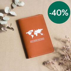 Porta pasaporte Miss Wood Vacavaliente marrón