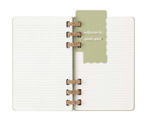 Agenda escolar espiral moleske tapa dura sem/vista L 2025-26 kiwi