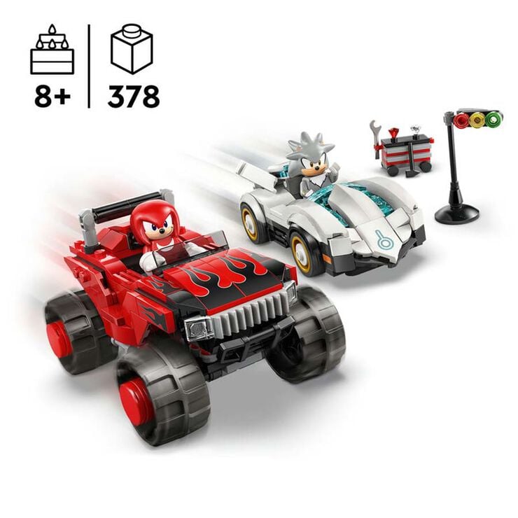 LEGO® Sonic the Hedgehog™ Cotxe de Silver vs. Monster Truck de Knuckles 77118