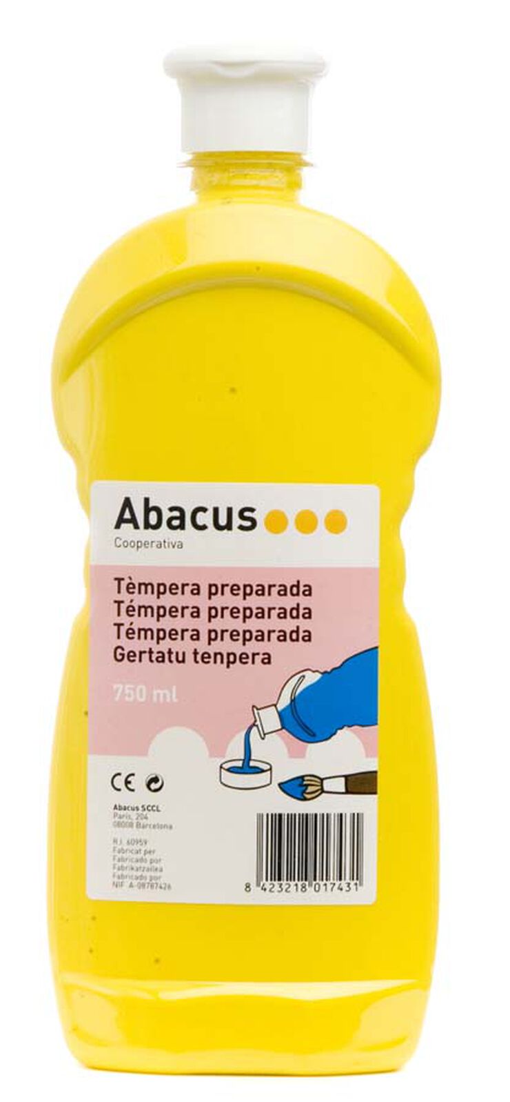 Tèmpera preparada Abacus 750ml groc