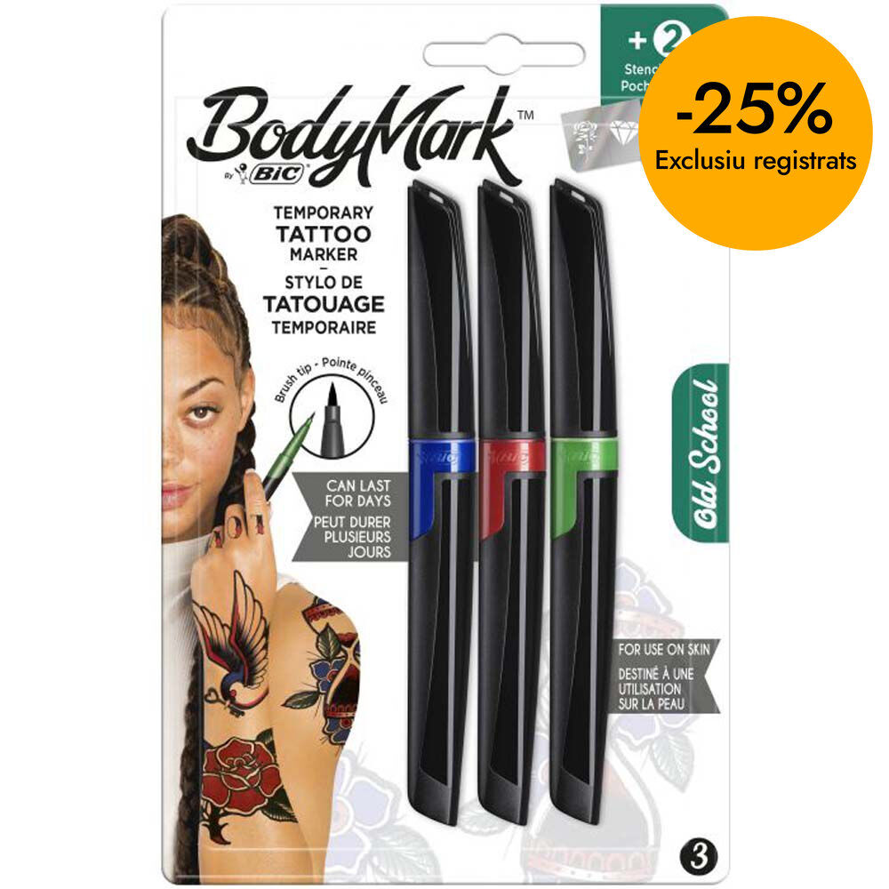 Marcadors Bic Tattoo Bodymark Old school