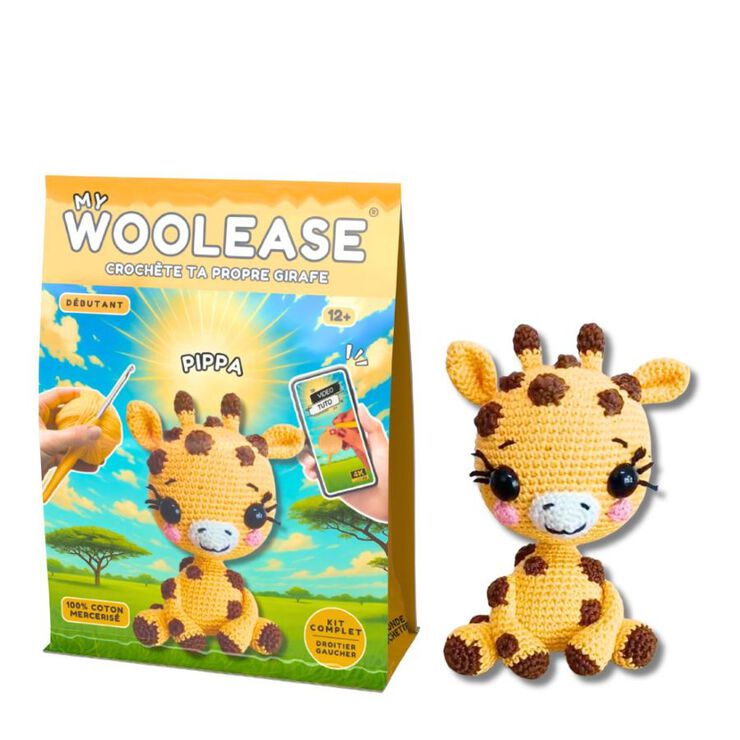 Kit de ganxet per a principiants My Woolease Girafa
