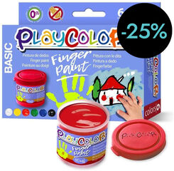Pintura de dedos Playcolor Basic 40ml 6 colores
