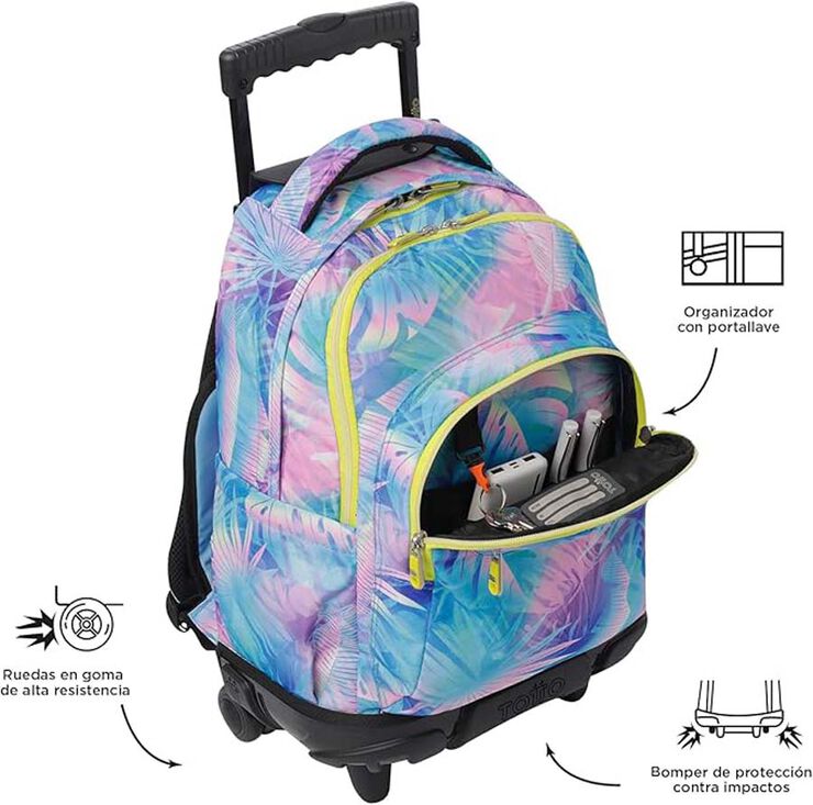 Mochila con ruedas Totto Renglones Prisma