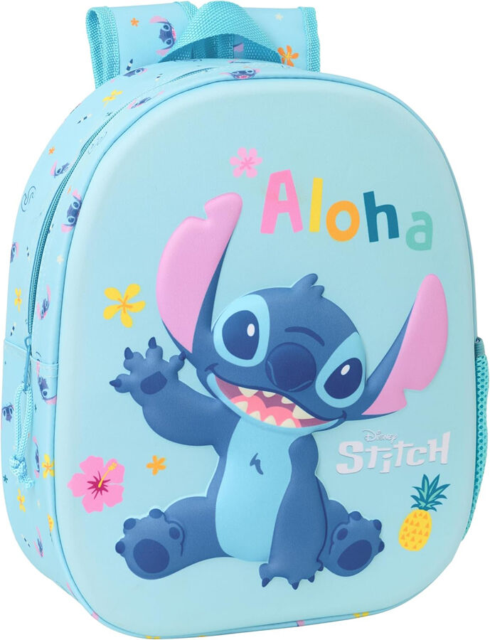 Mochila Infantil Safta Stitch 3D