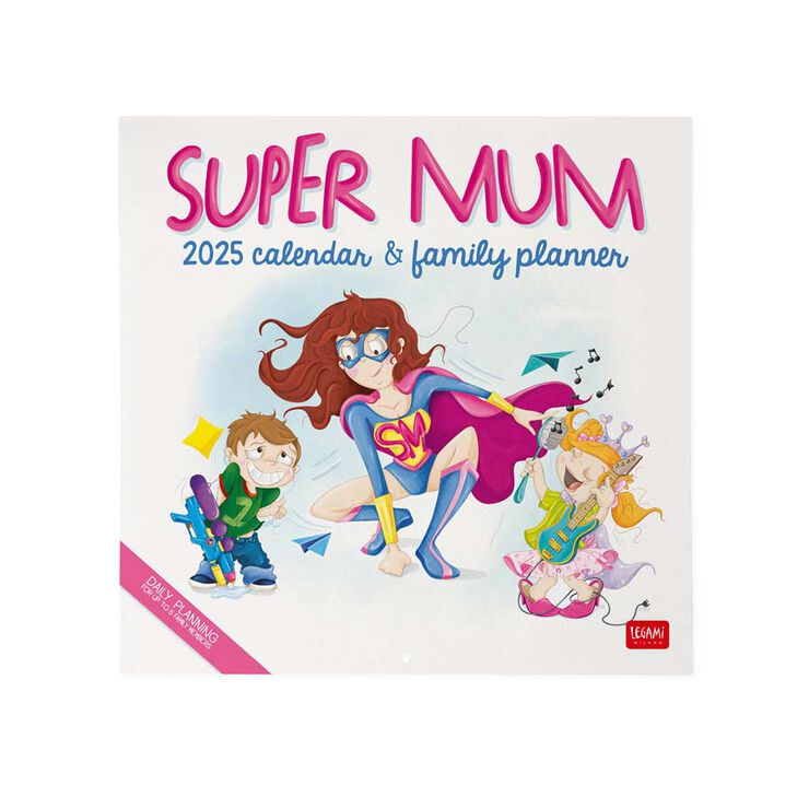 Calendario Pared Legami m/vista 2025 Super Mum