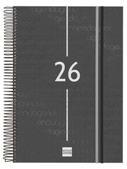 Agenda Finocam Year E40 1día/pág cas 2026 negro