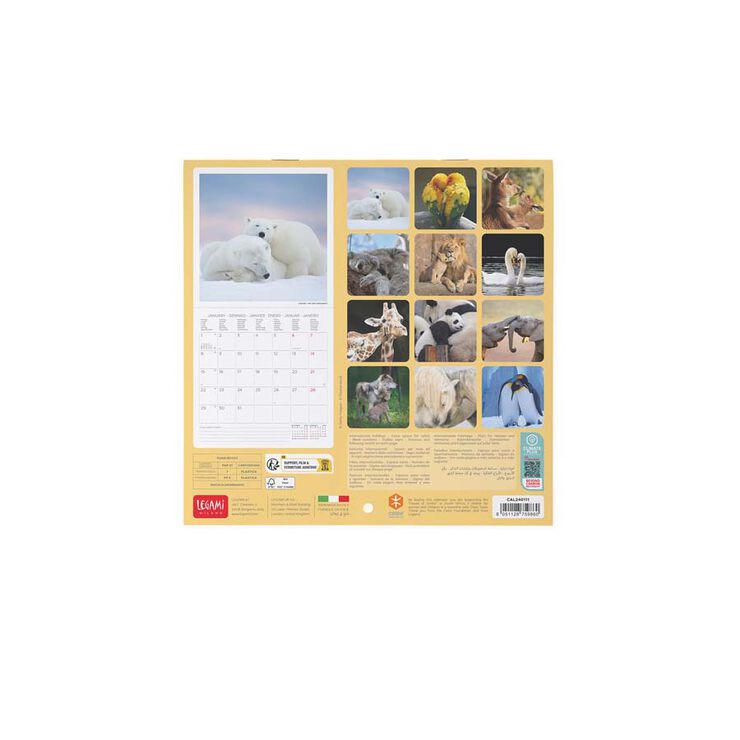 Calendario pared Legami 18X18 2024 Moments Love