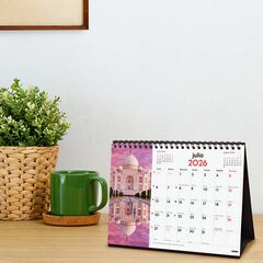 Calendario sobremesa Finocam 2026 Maravillas Mundo castellano