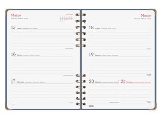 Agenda Finocam Alma Setmana Vista Horitzontal 2027 Castell&agrave; Blau