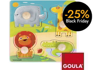 Animals de la selva Puzle de fusta