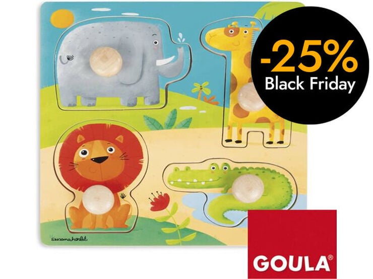 Animals de la selva Puzle de fusta