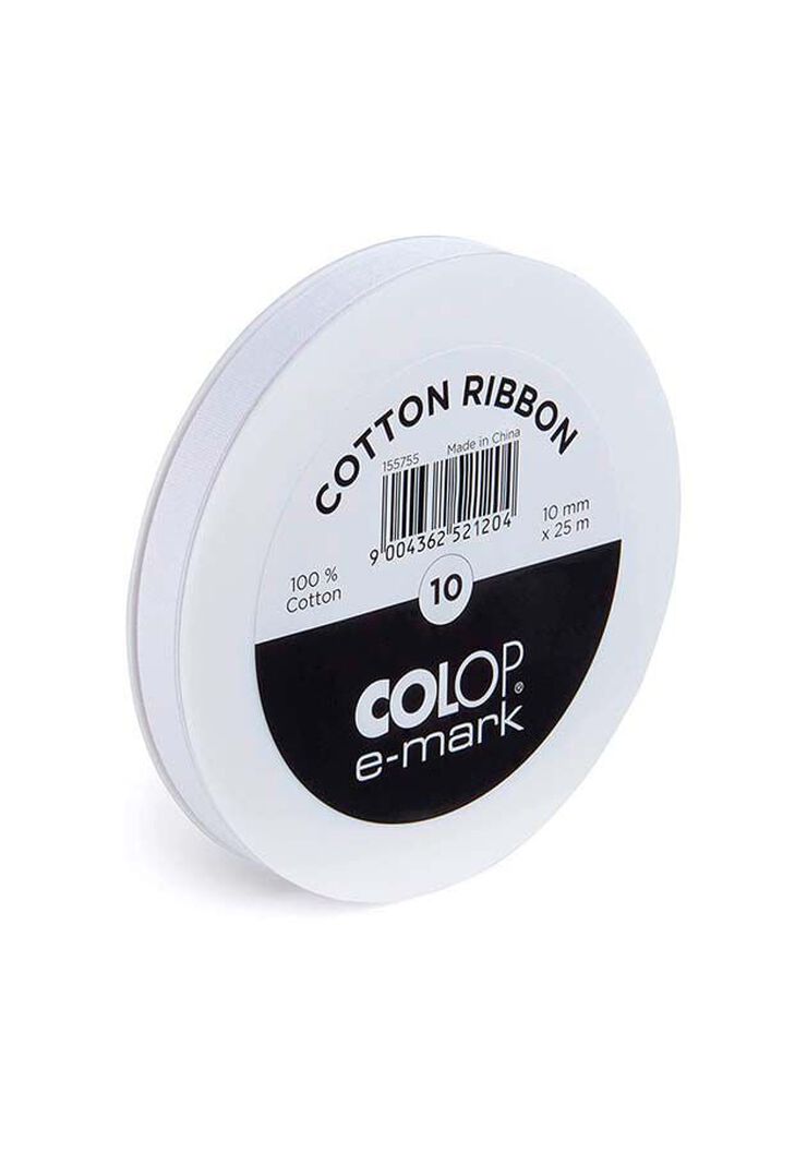 Cinta algod&oacute;n Colop E-Mark Go 10mm x 25m