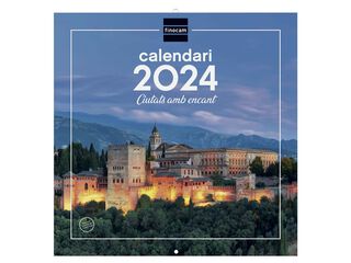 Calendario pared Finocam 30X30 2024 Ciudades cat
