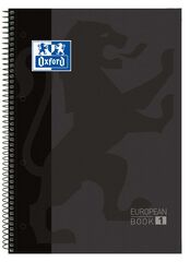 Notebook Oxford EuropeanBook 1 A4 80 hojas 5x5 negro
