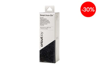 Joy Smart Iron-On 14x48cm negre glitter