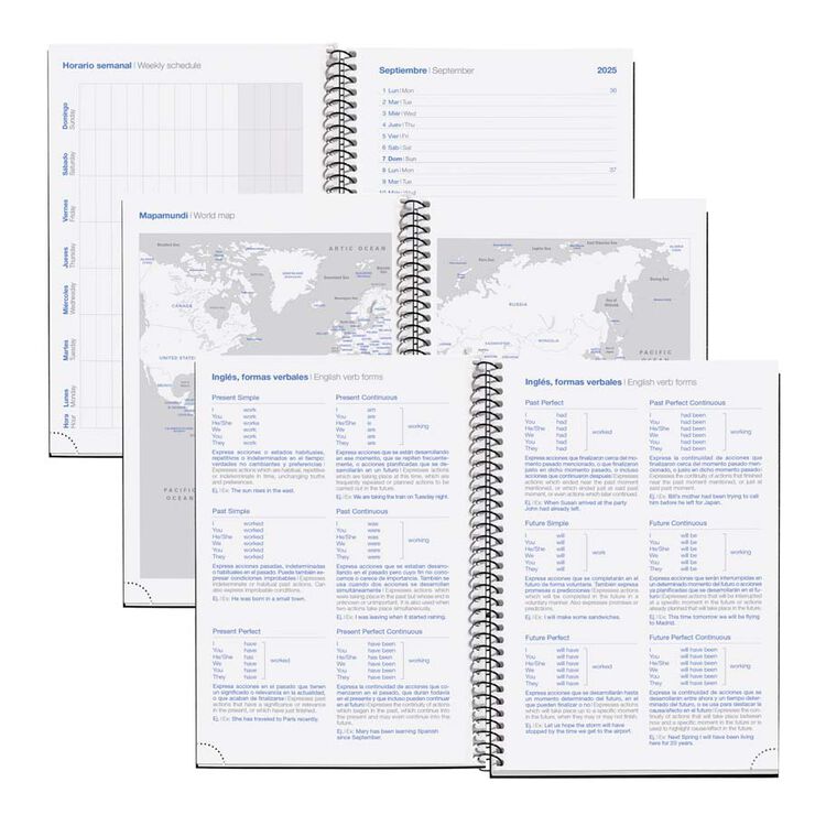 Agenda escolar Miquelrius Plus setm/vista cas 2025-26 Basic coral