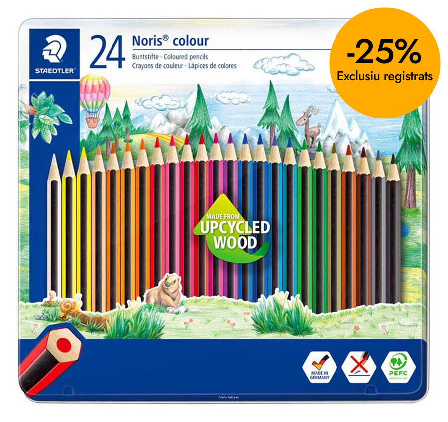 L&aacute;pices de colores Staedtler Noris Colour - Caja metal 24 colores