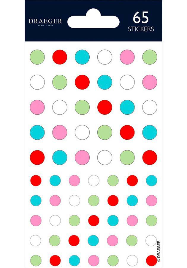 Stickers Draeger Cercles multicolors 65u