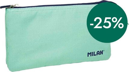 Estuche Milan 1918 3 cremalleras verde menta